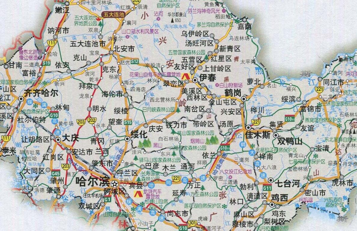 黑龙江自驾游路线图