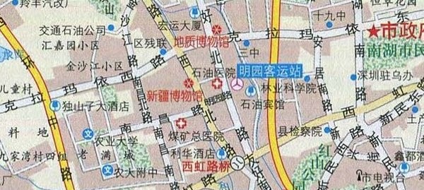乌鲁木齐自驾游地图