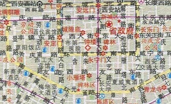 西安旅游交通图大图