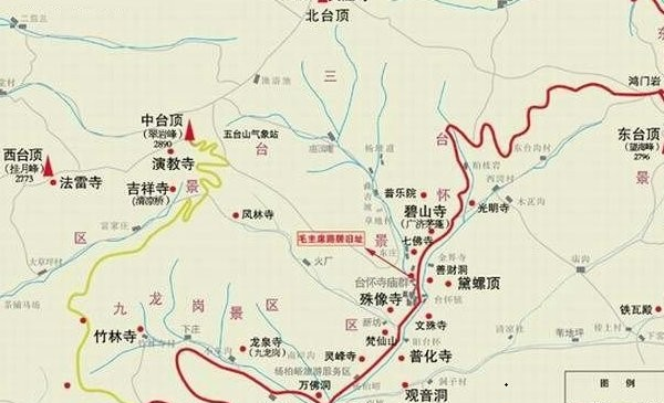 山西五台山旅游景区地图全图