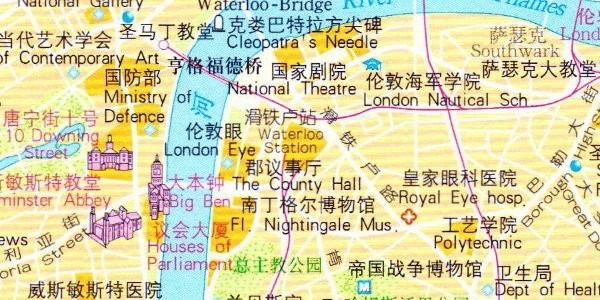 伦敦旅游地图高清版