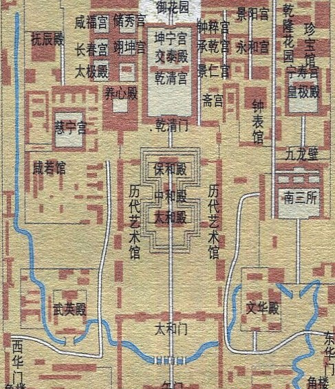 故宫景点旅游地图