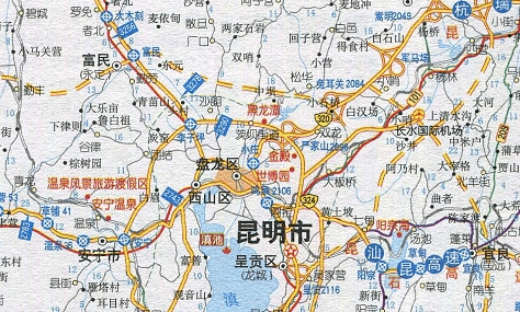 昆明旅游地图高清版大图