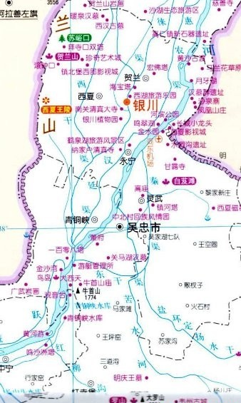 宁夏旅游地图高清版大图
