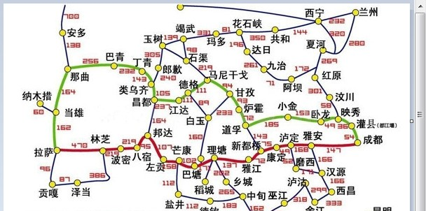 川藏线自驾地图