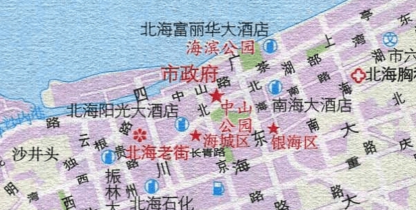 北海旅游交通路线图