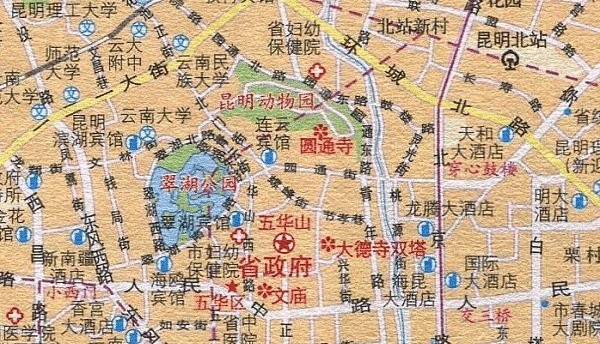 昆明旅游交通地图全图高清版