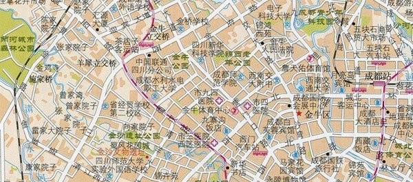 成都旅游地图