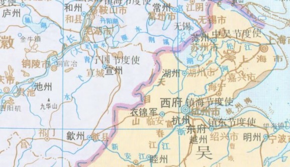 五代十国吴越地图