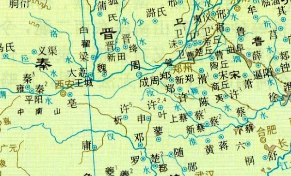 春秋时期地图高清版