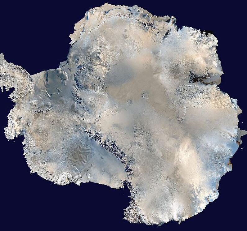 南极洲卫星地图