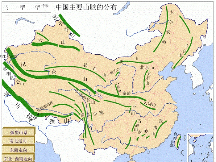 昆仑山脉地图全图高清版