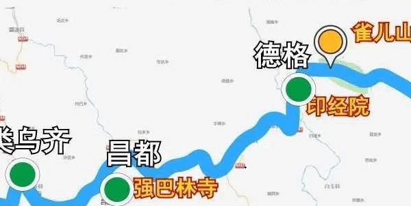 成都到拉萨317国道全程线路图