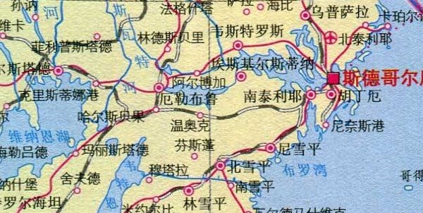 瑞典地图中文版高清版大地图