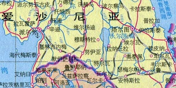 爱沙尼亚地图高清版大地图