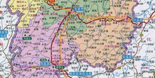 湘西自治州地图