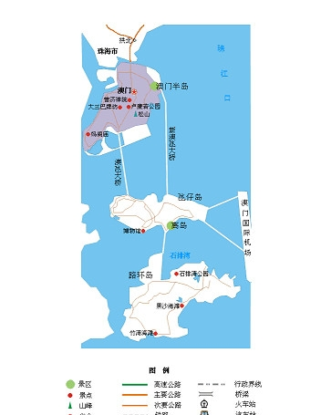 澳门旅游地图简图