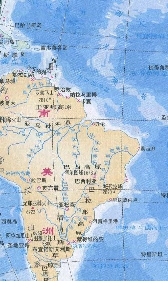 大西洋地图中文版大图