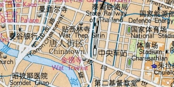 泰国曼谷地图中文版