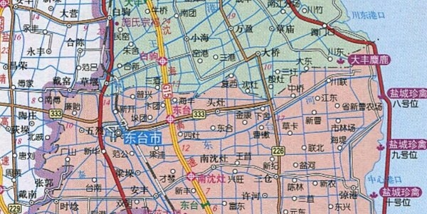 盐城市地图全图