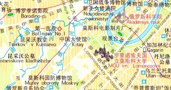 莫斯科地图高清版大图
