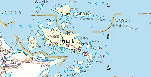 浙江舟山地图高清版