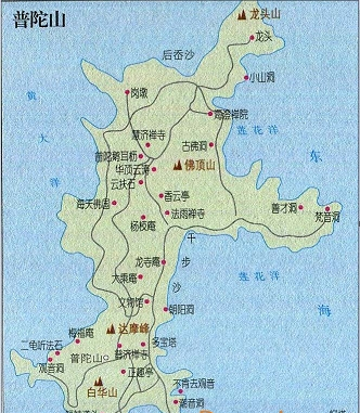 普陀山景区导游图