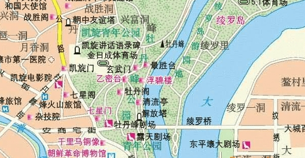 朝鲜平壤旅游地图高清版