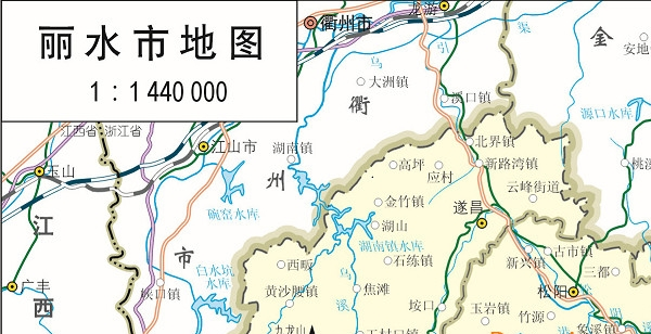 浙江丽水地图高清版