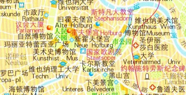 奥地利维也纳地图高清版