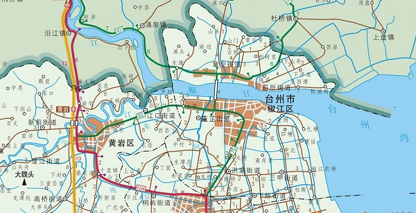 浙江台州地图高清版
