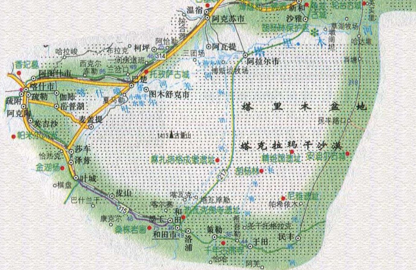 香妃墓旅游地图高清版