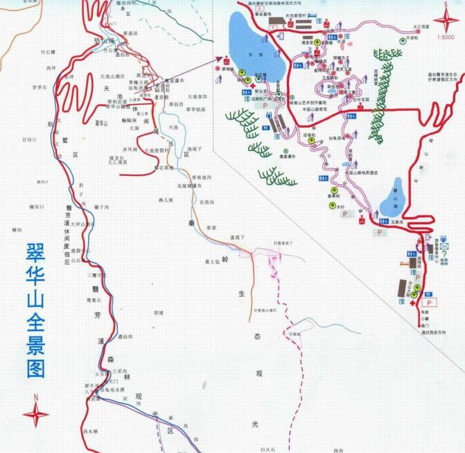 翠华山旅游地图高清版下载