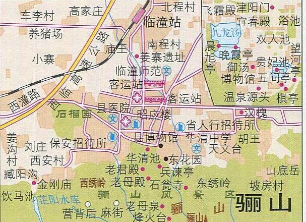 骊山旅游地图全图