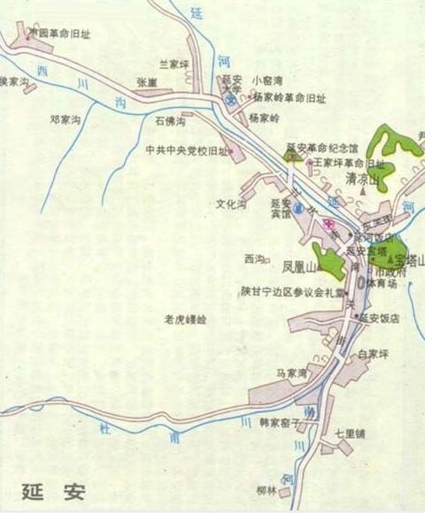 陕西延安旅游地图全图