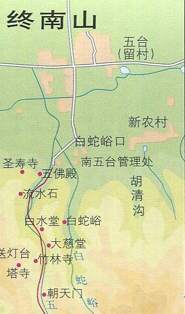 终南山旅游地图全图