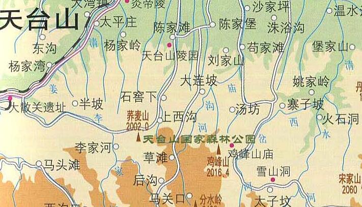 浙江天台山旅游地图全图
