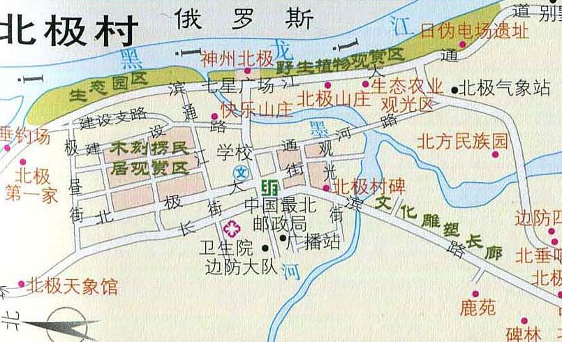 北极村旅游规划地图