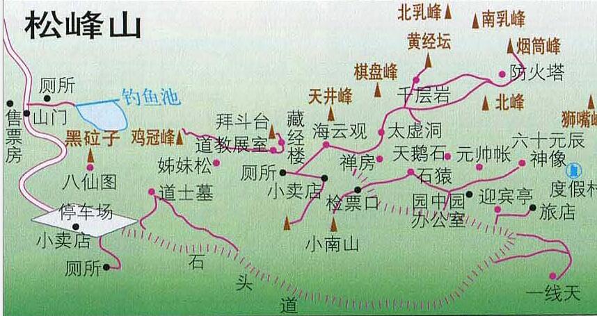 哈尔滨松峰山风景区旅游地图