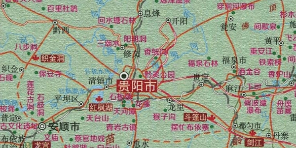 贵州旅游资源分布图高清版