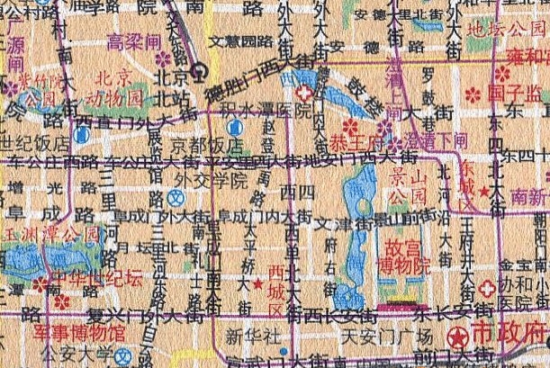 北京旅游线路地图高清版