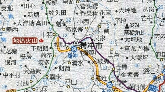 腾冲旅游地图高清全图