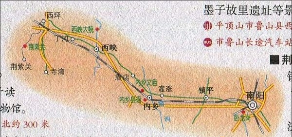 南阳到荆紫关旅游线路图