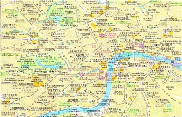 伦敦地图高清中文版
