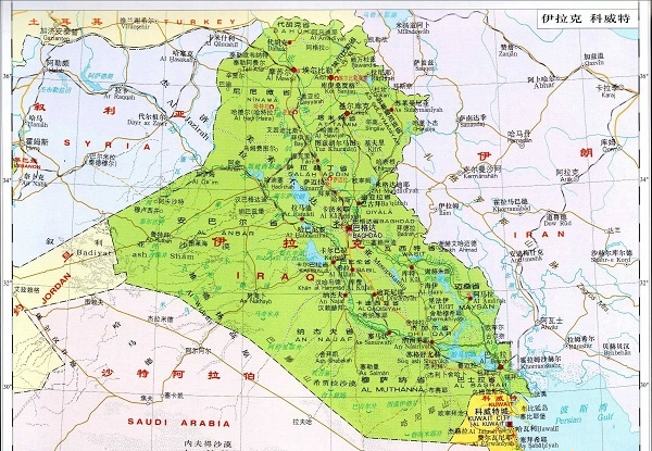 科威特地图高清版