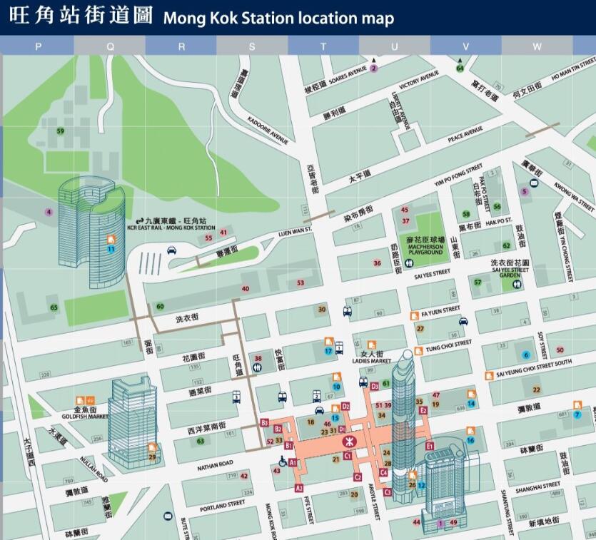 旺角街道分布位置地图