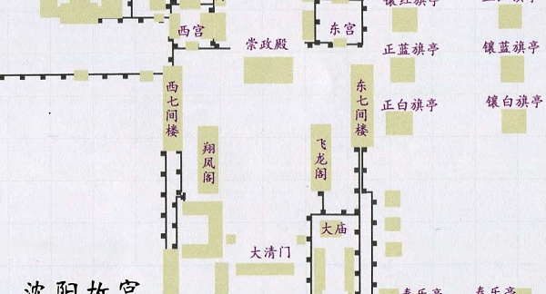 沈阳故宫游览路线图