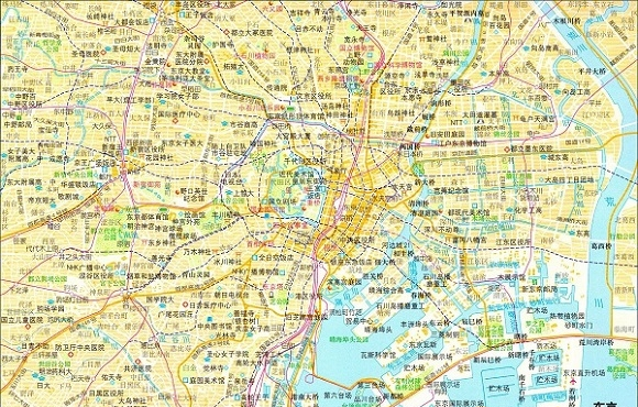 日本东京地图高清中文版