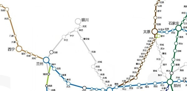 中国高铁线路网