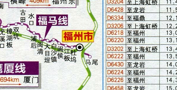 福建省铁路地图高清版